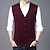 cheap Men&#039;s Cardigan Sweater-Men&#039;s Sweater Vest Wool Sweater Cardigan Knit Knitted Braided Solid Color Deep V Basic Soft Daily Weekend Clothing Apparel Winter Fall Green Wine M L XL