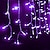 abordables Tiras de Luces LED-4m 13ft 96 luces de cadena led dip led enchufe de EE. UU. 110v-120v enchufe de la ue 220v-240v cortina extensible enlazable 8 modos cuerda decorativa de navidad cadena luz centelleante blanco frío