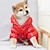 voordelige Jassen-winter hond jas waterdicht winddicht hond sneeuwpak warm fleece gevoerde winter huisdier kleding voor chihuahua poedels franse bulldog pommeren kleine honden (rood)