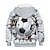 voordelige 3D hoodies en sweatshirts voor jongens-Jongens 3D Voetbal Trui met capuchon Lange mouw 3D-afdrukken Actief Sport Streetwear Polyester Kinderen 3-12 jaar Dagelijks