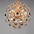 voordelige Kroonluchters-50 cm led kristallen kroonluchter dimbare gold globe desgin hanglamp moderne metalen gegalvaniseerde 110-120 v 220-240 v