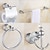 cheap Bathroom Accessory Set-Wall Mounted Silver Bathroom Hardware Towel Bar, Robe Hook, Towel Holder, Toilet Paper Holder, 304Stainless Steel - for Home and Hotel bathroom