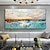 cheap Abstract Paintings-Handmade Oil Painting Canvas Wall Art Decoration Landscape Lake Sky Abstract for Home Decor Rolled Frameless Unstretched Painting
