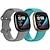 cheap Fitbit Watch Bands-2 Pack Smart Watch Band Compatible with Fitbit Versa 4 / Sense 2 / Versa 3 / Sense Soft Silicone Smartwatch Strap Waterproof Adjustable Breathable Sport Band Replacement  Wristband