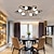 ieftine Design Glob-Lumina de tavan cu LED de 72 cm, stil nordic, candelabru cu lumină metalică, sputnik liniar, finisaje mini pictate moderne, 110-120v 220-240v