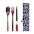 billiga Mat och bestick-träsked gaffel ätpinnar set servis set bärbara utomhus bestick set