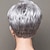 tanie starsza peruka-białe peruki dla kobiet peruka syntetyczna luźne zwijanie krótki bob peruka krótkie srebrnoszary syntetyczne włosy męskie modny design fajne wykwintne srebrne czarne party codzienne peruki