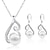 billige Smykkesett-smykkesett forgylt faux perle anheng halskjede dingle øreringer ørestikker gaver til kvinner