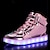 cheap Kids&#039; Light Up Shoes-Boys&#039; Girls&#039; Sneakers LED Comfort LED Shoes Leatherette Little Kids(4-7ys) Big Kids(7years +) Casual Outdoor Walking Shoes Lace-up Hook &amp; Loop LED White Black Red Spring