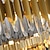 voordelige Kroonluchters-60/80 cm kristallen kroonluchter hanglamp goud luxe moderne eiland ontwerp rvs gegalvaniseerde 110-120 v 220-240 v