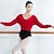 baratos Roupa de Ballet-Top bandagem de balé respirável desempenho de treinamento feminino manga longa malha natural