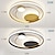 voordelige Dimbare plafondlampen-led plafondlamp 42cm 52cm nordic art acryl led slaapkamer plafondlamp goud zwart circulaire multi cirkel led plafondlamp luxe ac220v