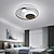 economico Lampade da soffitto con dimmer-plafoniera a led 42cm 52cm nordic art acrilico led plafoniera camera da letto oro nero circolare multi cerchio plafoniera led luxury ac220v