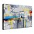 cheap Abstract Paintings-Oil Painting Hand Painted Horizontal Panoramic Abstract Landscape Comtemporary Modern Stretched Canvas / Rolled Canvas