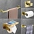 baratos Toalheiros-conjunto de acessórios de banheiro em aço inoxidável inclui barra de toalha única suporte de papel higiênico gancho para roupão e prateleira de toalha montado na parede dourado 1 ou 3 ou 4 peças