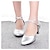 billige Danseklær-latinske kvinners sko ballroom dance sko moderne sko og clutch håndveske sett ytelse praksis vals fest hæler hæl ensfarget cubansk hæl spenne ankel stropp sølv svart rosa