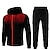 cheap Men&#039;s Tracksuits-Men&#039;s Tracksuit Sweatsuit 2 Piece Full Zip Street Winter Long Sleeve Thermal Warm Breathable Soft Fitness Gym Workout Running Sportswear Activewear Polka Dot Dark Grey Black Red
