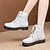 cheap Women&#039;s Boots-Women&#039;s Boots Block Heel Round Toe Casual Daily Walking Shoes Gleit Black Pink Silver / Booties / Ankle Boots