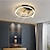 voordelige Dimbare plafondlampen-40cm led plafondlamp nordic modern zwart goud cirkel design inbouwspots metaal geverfde afwerkingen natuur geïnspireerd 220-240v