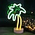 billige Dekor- og nattlys-flamingo kokosnøtt tre kaktus dekorasjon lys natt lys nyttårs julepynt aa batterier drevet usb 1 stk