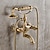 cheap Shower Faucets-Shower Faucet Set - Handshower Included pullout Vintage Style / Country Antique Brass Mount Outside Ceramic Valve Bath Shower Mixer Taps
