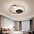 economico Lampade da soffitto con dimmer-plafoniera a led 42cm 52cm nordic art acrilico led plafoniera camera da letto oro nero circolare multi cerchio plafoniera led luxury ac220v