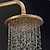 cheap Shower Faucets-Shower Faucet,Shower System/Rainfall Shower Head System Set Handshower Included pullout Rainfall Shower Vintage Style/Country Brass Mount Outside Ceramic Valve Bath Shower Mixer Taps