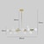 baratos Design em Globo-16 lâmpadas 90cm (35,4 &quot;) led ouro pingente luz metal vidro sputnik galvanizado abajur de 3,9&quot; lustre nórdico molecular para cozinha de quarto de casa
