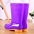 ieftine Ghete de Damă-Women&#039;s Boots Chunky Heel Round Toe Classic Daily PVC Solid Colored Purple Red Blue