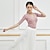 preiswerte Ballettbekleidung-atmungsaktives Balletttop Rüschenbandage solide Damen Training Performance Halbarm Modal