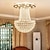 abordables Lámparas de araña-Lámpara de techo de araña de cristal de 60 cm acero inoxidable galvanizado moderno 110-120v 220-240v