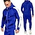 cheap Running &amp; Jogging Clothing-Men&#039;s 2 Piece Full Zip Casual Athleisure Tracksuit Sweatsuit 2pcs Long Sleeve Winter High Waist Thermal Warm Breathable Soft Cotton Fitness Gym Workout Running Jogging Sportswear Color Block Normal