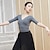 preiswerte Ballettbekleidung-atmungsaktives Balletttop Rüschenbandage solide Damen Training Performance Halbarm Modal