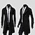 billiga Trenchcoat för män-Vinterkappa Rock Peacoat Trenchcoat Företag Ledigt Höst Vinter 95% polyester 5% bomull Ytterkläder Kläder Hakslag