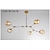 tanie Design sputnikowy-Oddział światła żyrandol 5/6/7/9/11 głowice wisiorek led światła nowoczesny żyrandol w stylu nordyckim salon jadalnia sypialnia metal 110-120v 220-240v