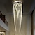 levne Lustry-60cm ledový křišťálový lustr stropní světlo vodopád desgin nerezová ocel galvanicky pokovená 110-120v 220-240v