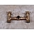 cheap Wall Mount-Art Deco Antique Brass Sprinkle Sink Faucets,  Wall Mount Two Handles Two Holes Kitchen Faucet with Hot and Cold Water Switch