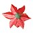 cheap Christmas Decorations-12pcs glitter poinsettia christmas tree ornament artificial wedding christmas flowers xmas tree wreaths decor ornament, 5.5inch, red and gold for choice (red)