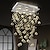 baratos Candeeiros de Lustre-50cm led lustre de cristal lanterna moderna desgin luzes embutidas de aço inoxidável galvanizado 110-120v 220-240v