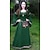 cheap Medieval-Outlander Plus Size Classic &amp; Timeless Medieval Cocktail Dress Vintage Dress Fall Spring &amp; Summer Prom Dress Female Adults&#039; Costume Vintage Cosplay Round Neck Ankle Length Halloween / Washable / #