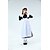 cheap Career &amp; Profession Costumes-Maid Costume Outfits Bib Apron Dress Career Costumes Women&#039;s Cotton Costume Black with White Vintage Cosplay Long Sleeve Tea Length / Headwear / Headwear