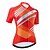 cheap Women&#039;s Cycling Clothing-21Grams® Women&#039;s Short Sleeve Cycling Jersey Summer Polyester Orange Stripes Color Block Bike Jersey Top Mountain Bike MTB Road Bike Cycling Breathable Quick Dry Reflective Strips Sports Clothing