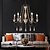 cheap Candle-Style Design-6-Light 6 Lights Vintage Candle Chandelier/ Wood Pendant Light Coffee Bar Rustic Lamp for Living Room Dinning Room Resturant Lights/ E12/E14 without Bulb