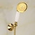 abordables Grifos de ducha-juego de grifo de ducha ducha de mano incluida estilo vintage/latón rústico/montaje electrochapado exterior válvula de cerámica ducha de baño