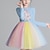 cheap Casual Dresses-Kids Girls&#039; Dress Cartoon Long Sleeve Mesh Active Cute Polyester Above Knee Tulle Dress Pink Blue