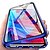 cheap Xiaomi Case-eabhulie redmi note 7 case, 360° full body transparent tempered glass with magnetic adsorption metal bumper case cover for xiaomi redmi note 7 pro blue