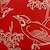 billige Feriepudebetræk-kinesisk stil rød guld pudebetræk 4 stk blødt firkantet pudebetræk imiteret linned pudebetræk pudebetræk til sofa soveværelse 45 x 45 cm (18 x 18 tommer) overlegen kvalitet maskinvaskbar