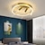 cheap Dimmable Ceiling Lights-40cm LED Ceiling Light Nordic Modern Black Gold Circle Design Flush Mount Lights Metal Painted Finishes Nature Inspired 220-240V