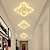abordables Luces de techo-20 cm luz de techo led luz de porche de cristal pasillo lámpara de pasillo moderno diseño de flores luces de montaje empotrado metal galvanizado 110-240 v