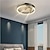 cheap Dimmable Ceiling Lights-40cm LED Ceiling Light Nordic Modern Black Gold Circle Design Flush Mount Lights Metal Painted Finishes Nature Inspired 220-240V